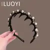 Diadema de Cristal y Perla de Lujo Ligero con Dientes, Accesorio para el Cabello de Corona Alta Antideslizante para Uso Diario, Nuevo Tocados 2025