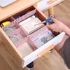 Caja divisoria de plástico para cajones, combinable libremente para organizar y particionar, divisor de plástico para ropa interior y calcetines