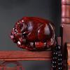 Pieza de Mango de Sándalo Rojo de Hoja Pequeña, Colgante de Fortuna, Pieza de Juguete Pixiu, Colgante de Wen Dios de la Riqueza, Artesanía de Juguete de Madera al por Mayor