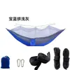 Rede Outdoor Nylon Abertura Rápida Anti-Mosquito Estilo Camping Viagem Respirável Anti-Rasgo Quintal Individual Duplo Pano de Paraquedas