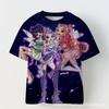 Patrón de Grupo de Chicas Cazadoras de Brujas K-Pop Patrón 3 Impresión 3D Transfronterizo Chicas Casual Cuello Redondo Manga Corta Camiseta Venta Directa de Fábrica Suministro