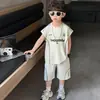 Conjunto de Verano Fino de Secado Rápido para Niños 2026 Nuevo Elegante Chaleco y Shorts Infantiles Atuendo de Verano sin Mangas a la Moda para Bebés