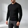 Comercio Exterior Otoño Invierno Europeo Americano para Hombre Cuello Redondo Suéter de Punto Trenzado Retro Camisa Base Casual para Jóvenes Hombre