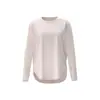 Novo Estilo Cover-Up de Seda Gelada para Yoga Gola Redonda Solto Respirável Versátil Esportivo Manga Longa Camiseta