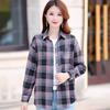 Camisa xadrez feminina de manga comprida estilo coreano nova moda casual Joker camisa feminina atacado