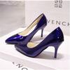 Zapatos de Tacón Alto Stiletto Nude para Mujer 2025 Primavera y Verano Nuevo Estilo Charol Sexy Formal Punta Afilada Azafata Profesional Zapatos Elegantes