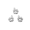 12x 10mm 0.9g plata antigua DIY accesorios para collar pulsera lindo animal garra de perro colgante