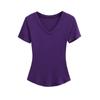 Desejo Puro Garota Quente Namorada Decote Curvo Máscara Manga Curta Fina Camiseta Feminina Verão Novo Slim Europeu e Americano Top