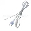 Cabo de Alimentação com Interruptor Redondo Transparente Padrão Europeu 304 Switch Cabo de Alimentação Transparente 1,8m Cabo de Alimentação com Interruptor 304 Switch