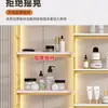 Estante de Exposição de Cosméticos Salão de Beleza Barbearia Armário de Exposição de Produtos Prateleira de Armazenamento Simples Iluminada de Múltiplas Camadas