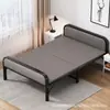 Cama de metal dobrável simples para casa, dormitório, quarto de aluguel, cochilo, cama extra temporária para acompanhante