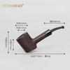 Pipa de Ébano Woody Pipa de Madera Maciza Juego para Fumar Pipa Filtro de 9 mm Boquilla para Cigarrillo Mango Recto Estilo Martillo Pipa de Madera Venta al Mayoreo