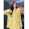 Yunduo Algodón Otoño 2025 Pijama de Mujer Pantalón de Manga Larga Cárdigan Solapa Pijama Traje Casual de Mujer Ropa para el Hogar