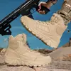 Nuevas Botas de Combate de Selva de Caña Alta con Cordones de Gran Tamaño para Exteriores Transfronterizas para Hombres y Mujeres, Zapatos de Senderismo Delta para Acampar y Uso en el Desierto
