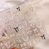 Adesivos de Unha Bolinhas Laço Tensor Suave M-1459 Adesivos de Unha Laço Estilo Ballet Francês