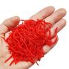 Fábrica atacado minhoca vermelha minhoca mais isca falsa de peixe simulação isca macia Luya isca luminosa pequena minhoca AliExpress explosões