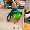 Llavero Colgante Original de Cuero con Tres Bolas para Bolsos de Niñas Accesorios de Lujo Accesibles Bádminton Tenis Dibujo Animado Pequeño Regalo