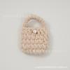 Bolsa para Fone de Ouvido Pelúcia Castorzinho Rosa Loppy Ruby Tricotada à Mão Resistente a Quedas Capa Protetora para Fone de Ouvido Bluetooth Pronta