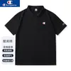 Camisa polo de algodão 220g com bordado graffiti Champion, novo estilo de verão para homens e mulheres, camiseta casual esportiva com gola polo