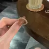 Anillo de Zirconia de Moda Diseño de Nicho Ins para Mujer Abierto Exquisito Brillante Diamante Estilo Coreano Elegante Simple Anillo para Dedo Índice Joyería