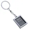 Llavero personalizado de metal para mini foto de boda estudio fotográfico regalo publicitario regalo pequeño LOGOTIPO fijo con láser