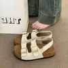 Nuevas sandalias Birkenstock de verano para mujer para uso en exteriores con faldas, deportivas casuales de suela gruesa, para playa, de suela blanda, zapatos romanos 2026 para mujeres embarazadas