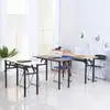 Mesa Longa Dobrável Simples Armazenamento Minimalista Treinamento Estudo Mesa de Escritório Mesa de Conferência Casa Retangular Pequena Mesa de Jantar