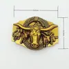 Hebilla de cinturón de aleación estilo punk transfronterizo, hebilla retro cabeza de vaca, personalidad, moda, hebilla lisa para cinturón de mezclilla occidental para hombre