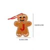 Decoración Navideña Transfronteriza de Tela Nueva, Colgante de Hombre de Jengibre, Adorno para Colgar en el Árbol de Navidad, Hombre de Galleta con Letra Navideña