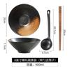 Tazón de Ramen Japonés Tazón Grande para Fideos Tazón Creativo con Forma de Sombrero de Bambú Tazón de Trompeta Tazón para Fideos Tazón para Comer Fideos Instantáneos Vajilla de Cerámica Tazón para Sopa
