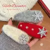 Pinzas para el pelo de copo de nieve de fieltro con temática de atmósfera de otoño e invierno para niñas, Pinzas BB versátiles, Pinzas dulces para flequillo, Accesorios para el cabello, Pinzas para el pelo de la frente
