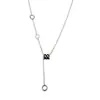 Tabuleiro de xadrez titânio aço cintura pequena colar feminino coreano moda temperamento outono e inverno camisola cadeia design sentimento cintura pequena colar
