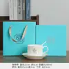 Juego de Taza y Platillo para Café de Porcelana Blanca Jade Blanco Dehua Gama Alta Exquisito Alto Valor para Damas de Oficina Taza de Té Café Cerámica
