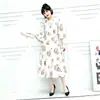 Vestido A-line Holgado de Manga Media y Cuello Redondo con Estampado Floral Retro Nuevo 2026, Estilo Suave y Elegante, Versátil para el Uso Diario