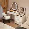 2026 Nuevo Tocador de Madera Maciza Dormitorio Simple Moderno Pequeño Estilo Crema Mesita de Noche Mesa de Maquillaje Tocador Gabinete Integrado
