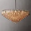 Lámpara de araña de lujo ligero estilo francés, cristal de Murano, luz principal para sala de estar de villa, lámpara de techo elegante de alta gama de diseñador para dormitorio