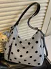 Bolsa Grande de Estilo Coreano Shuai Mi Home para Mujer, Bolso de Hombro, Nuevo Bolso de Lona con Lunares 2026, Bolso Tote de Hombro Cruzado