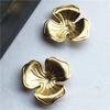 Accesorios de Joyería Hechos a Mano DIY Cobre Flor de Hibisco de 16 mm Base Pieza de Flor Pasador Accesorio para el Cabello Paso Sacudida Material A420