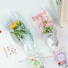 Dia do Professor Buquê de Flor Única Papel de Embrulho Cravo Único Conjunto de Sacola OPP Arte Floral Sacola para Embalagem de Flores Frescas Feito à Mão DIY