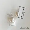 Brincos Geométricos Huitan de Pérola Imitação Transfronteiriços Europeus e Americanos, Joias Elegantes e Delicadas, Brincos Diários com Zircônia Embutida