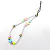 Cadena de acrílico para teléfono móvil con cuentas, estilo femenino, con cordón de colores sencillos y letras de frutas de amor, adornos para teléfono móvil con cuentas.