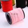 Cuerda de terciopelo coreano de 3 mm x 10 m Accesorios de enrollado de terciopelo coreano hechos a mano Material para pulsera tejida con borla al por mayor