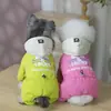 Ropa para Perros Mascotas Invierno Engrosada Ropa para Mascotas Teddy con Accesorio para Correa Nuevo Modelo 26 Abrigo de Algodón de Tres Colores Dinámico para Cuatro Patas