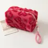 Bolsa Cosmética Doce Ins Pelúcia Grande Capacidade Fofa Bolsa de Armazenamento de Cosméticos Portátil Viagem Necessaire de Viagem