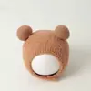 Gorro de Lana Gruesa para Bebé de Otoño e Invierno Estilo Coreano Lindo Gorro de Felpa con Protección para las Orejas Unisex para Niños Cálido Gorro de Punto Pullover