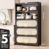 Rack de armazenamento de cozinha multifuncional de chão multicamadas Armário de armazenamento doméstico de microondas Rack de armazenamento de forno de microondas Armário de armazenamento de tigela