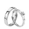 Anillo de plata esterlina bañado en plata para hombre y mujer, estilo japonés y coreano, anillo de pareja simple, anillo de pareja, regalo de San Valentín, anillo de intercambio de bodas