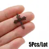 5 Peças/Pacote Pingente de Cruz Masculino Árvore da Vida Rosa Aço Inoxidável DIY Colar Pulseira Brincos Acessórios
