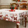 Mantel Navideño Transfronterizo Amazon TEMU con Muñeco de Nieve Estampado Creativo para Fiesta en Casa y Reunión Festiva Decoración