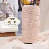 Algodón Liso Hilo de Algodón Hueco Hilo de Seda Helada Sombrero de Punto Tejido a Mano Hilo DIY Bolso de Ganchillo Bolso de Playa Bolso Casual Hilo